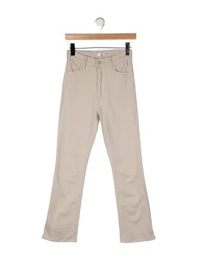 Pre-owned Mother High-rise Flared Jeans In Neutrals