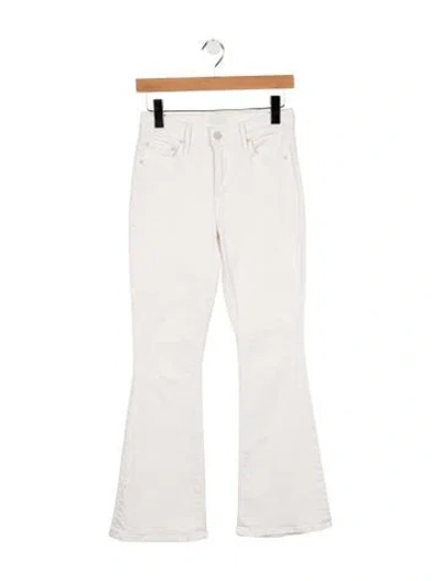 Pre-owned Mother High-rise Flared Jeans In Neutrals