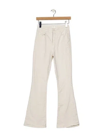 Pre-owned Mother High-rise Flared Jeans In Neutrals