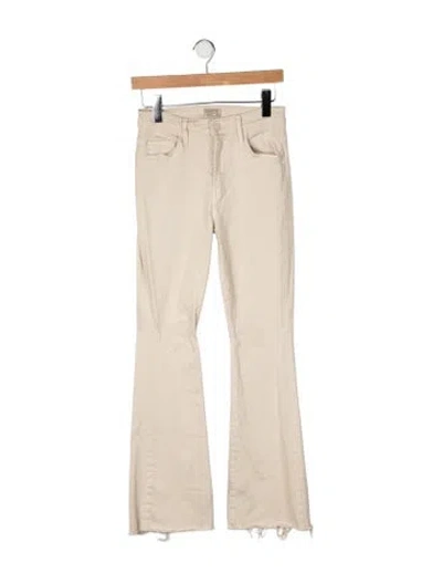 Pre-owned Mother High-rise Flared Jeans In Neutrals