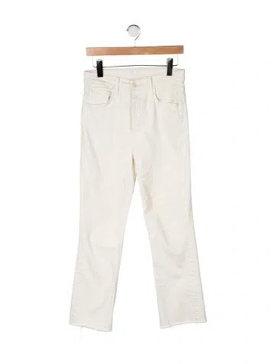 Pre-owned Mother High-rise Flared Jeans In Neutrals