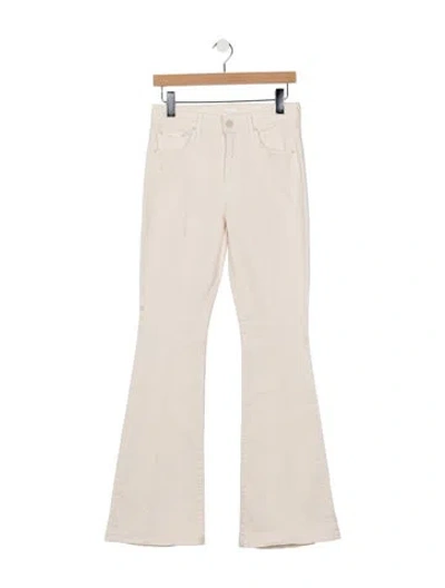 Pre-owned Mother High-rise Flared Jeans In Neutrals