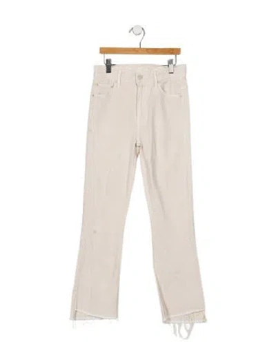 Pre-owned Mother High-rise Flared Jeans In Neutrals