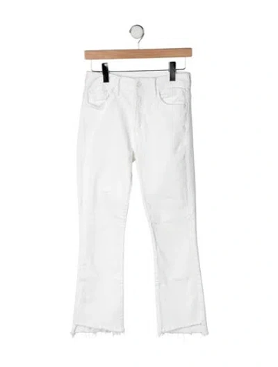 Pre-owned Mother High-rise Flared Jeans In Neutrals
