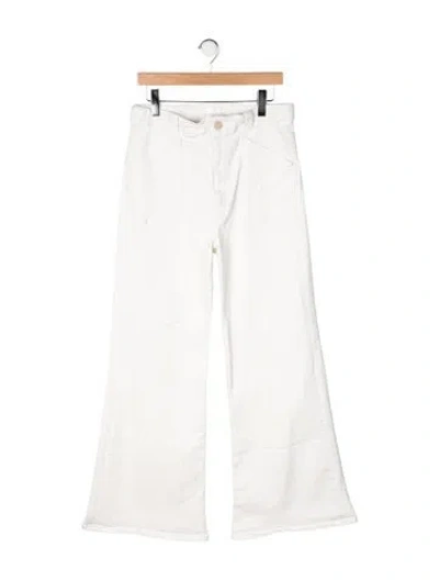Pre-owned Mother High-rise Flared Jeans In Neutrals