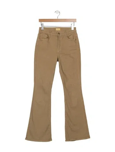 Pre-owned Mother High-rise Flared Jeans In Neutrals