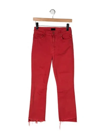 Pre-owned Mother High-rise Flared Jeans In Orange