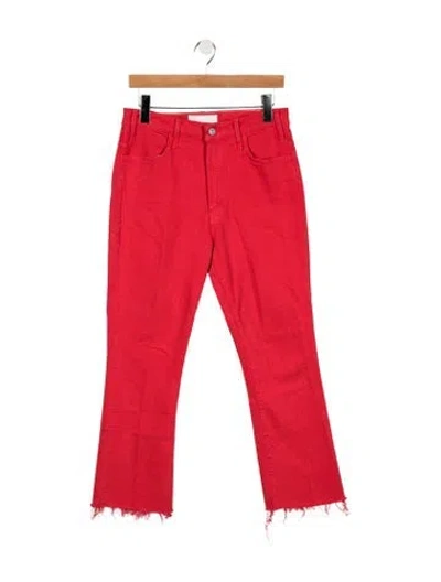 Pre-owned Mother High-rise Flared Jeans In Orange