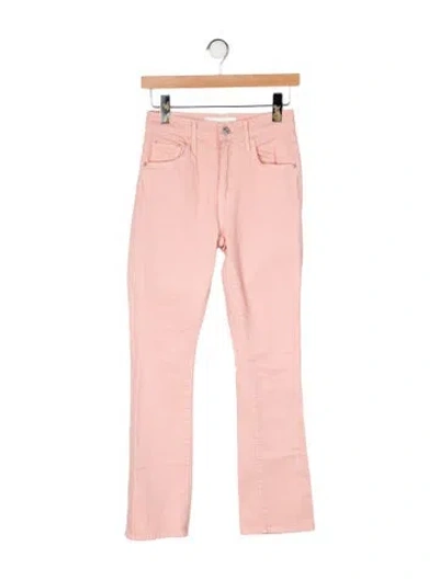 Pre-owned Mother High-rise Flared Jeans In Pink