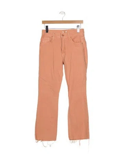 Pre-owned Mother High-rise Flared Jeans In Pink