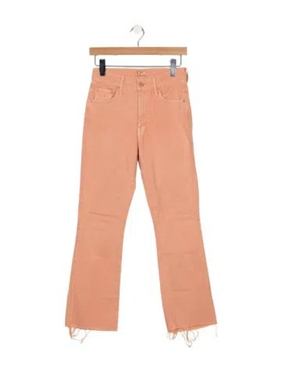 Pre-owned Mother High-rise Flared Jeans In Pink