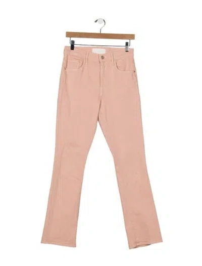 Pre-owned Mother High-rise Flared Jeans In Pink