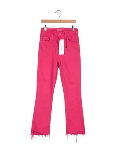 Pre-owned Mother High-rise Flared Jeans In Pink