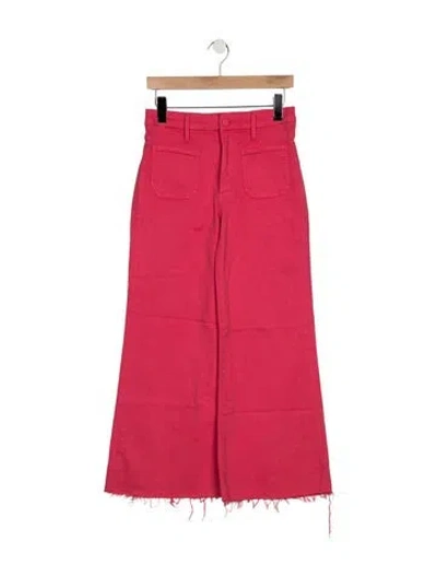 Pre-owned Mother High-rise Flared Jeans In Pink