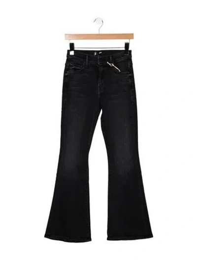 Pre-owned Mother High-rise Flared Jeans W/ Tags In Black