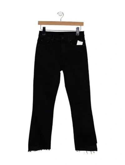 Pre-owned Mother High-rise Flared Jeans W/ Tags In Black