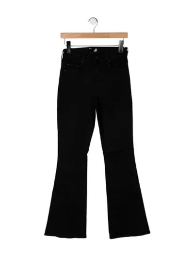 Pre-owned Mother High-rise Flared Jeans W/ Tags In Black