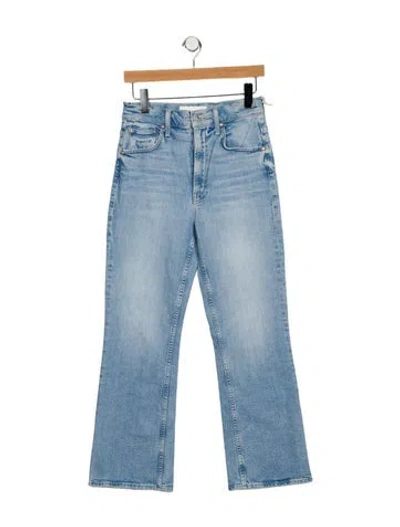 Pre-owned Mother High-rise Flared Jeans W/ Tags In Blue