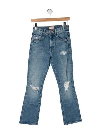 Pre-owned Mother High-rise Flared Jeans W/ Tags In Blue