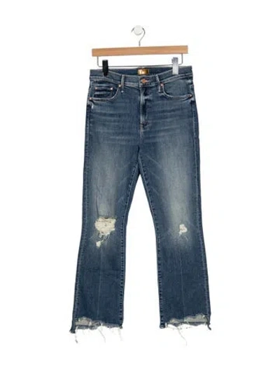 Pre-owned Mother High-rise Flared Jeans W/ Tags In Blue