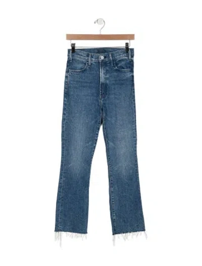 Pre-owned Mother High-rise Flared Jeans W/ Tags In Blue