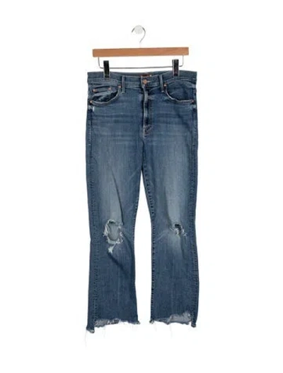Pre-owned Mother High-rise Flared Jeans W/ Tags In Blue