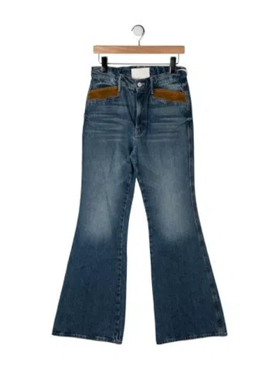 Pre-owned Mother High-rise Flared Jeans W/ Tags In Blue