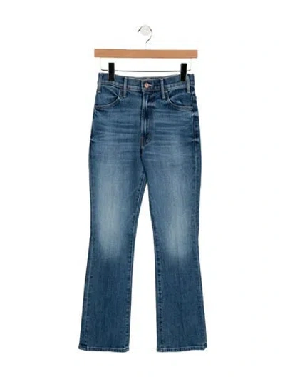 Pre-owned Mother High-rise Flared Jeans W/ Tags In Blue