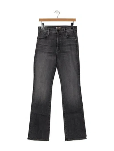 Pre-owned Mother High-rise Flared Jeans W/ Tags In Gray