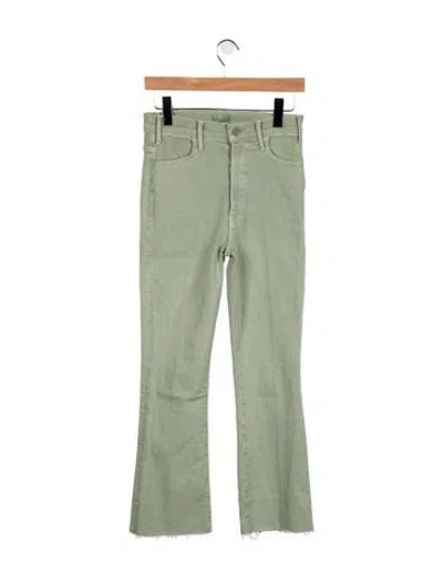 Pre-owned Mother High-rise Flared Jeans W/ Tags In Green