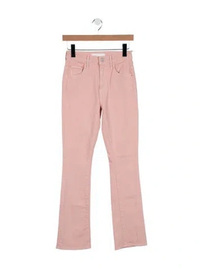 Pre-owned Mother High-rise Flared Jeans W/ Tags In Pink