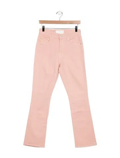 Pre-owned Mother High-rise Flared Jeans W/ Tags In Pink