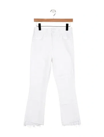 Pre-owned Mother High-rise Flared Jeans W/ Tags In White
