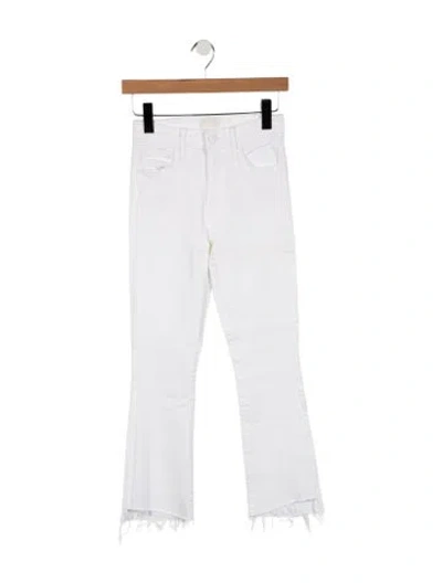 Pre-owned Mother High-rise Flared Jeans In White