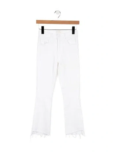 Pre-owned Mother High-rise Flared Jeans In White
