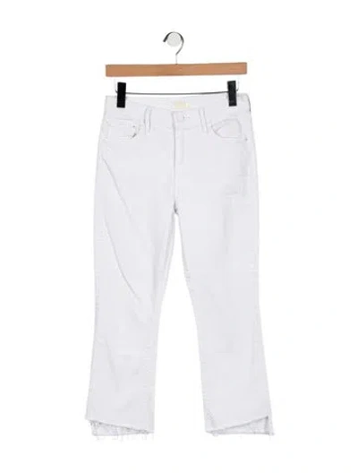 Pre-owned Mother High-rise Flared Jeans In White