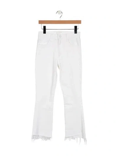 Pre-owned Mother High-rise Flared Jeans In White
