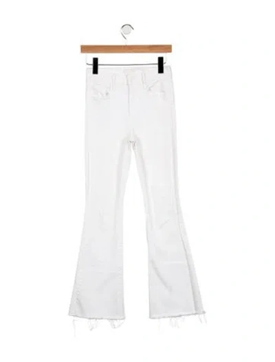 Pre-owned Mother High-rise Flared Jeans In White