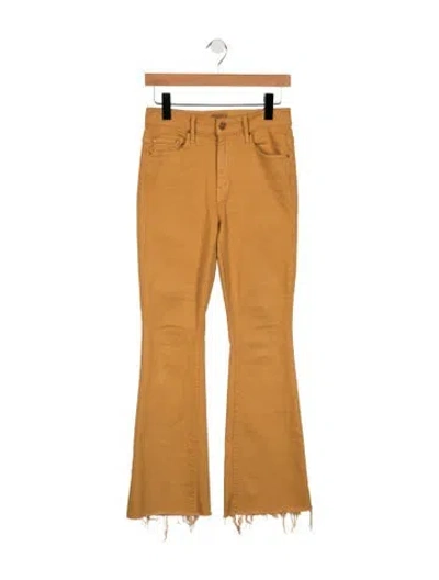 Pre-owned Mother High-rise Flared Jeans In Yellow