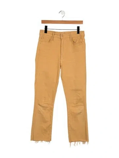 Pre-owned Mother High-rise Flared Jeans In Yellow