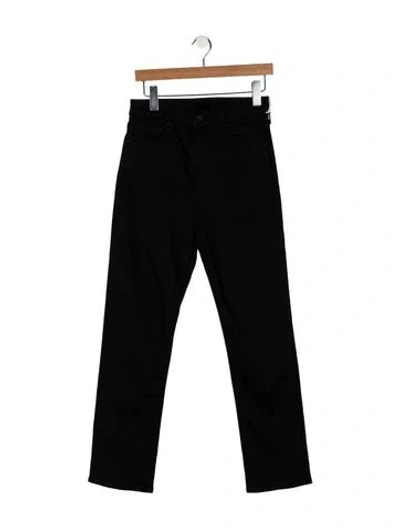 Pre-owned Mother High-rise Skinny Leg Jeans In Black