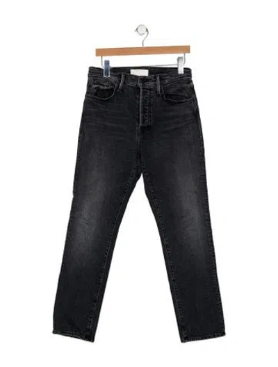 Pre-owned Mother High-rise Skinny Leg Jeans In Black