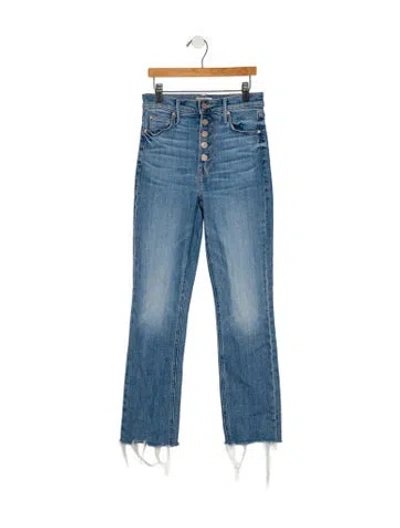 Pre-owned Mother High-rise Skinny Leg Jeans In Black