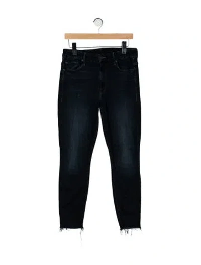 Pre-owned Mother High-rise Skinny Leg Jeans In Blue