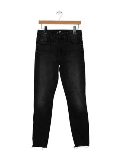 Pre-owned Mother High-rise Skinny Leg Jeans In Blue