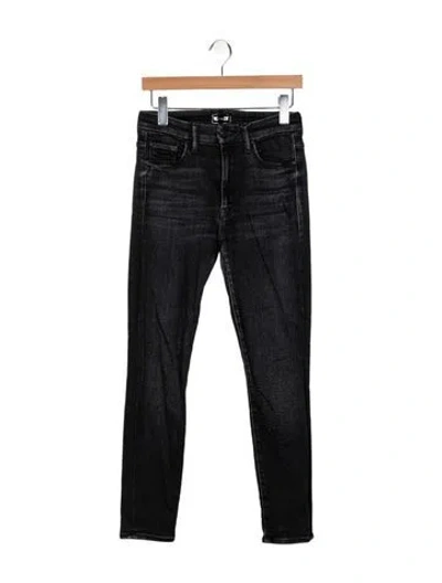 Pre-owned Mother High-rise Skinny Leg Jeans In Blue