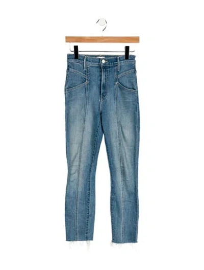 Pre-owned Mother High-rise Skinny Leg Jeans In Blue