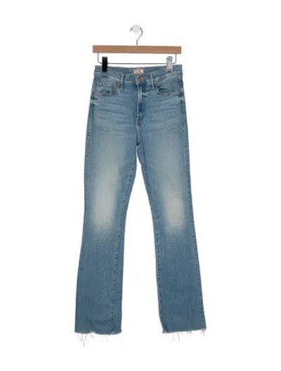 Pre-owned Mother High-rise Skinny Leg Jeans In Blue