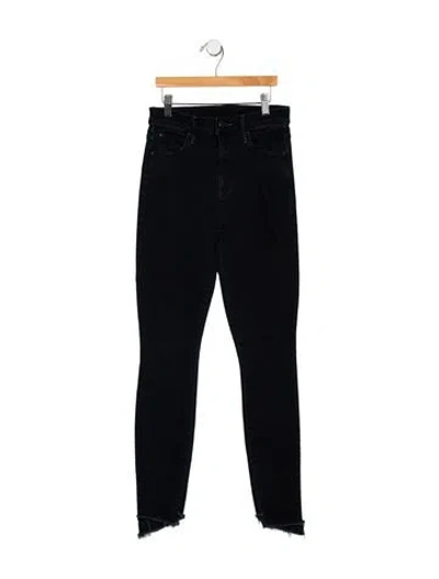 Pre-owned Mother High-rise Skinny Leg Jeans In Blue
