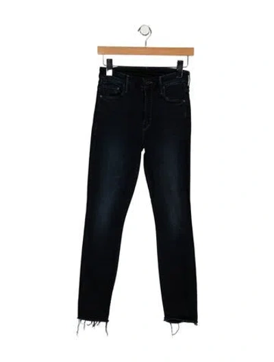 Pre-owned Mother High-rise Skinny Leg Jeans In Blue